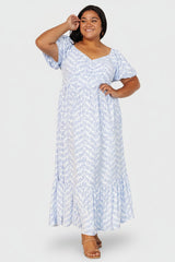 Durban Maxi Dress | Baltic Born Dusty Blue Print