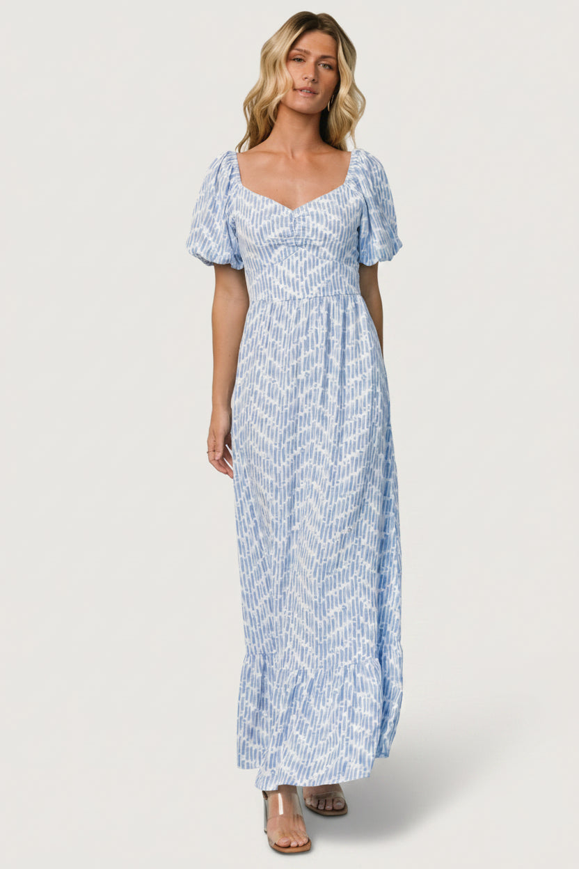 Durban Maxi Dress | Baltic Born Dusty Blue Print