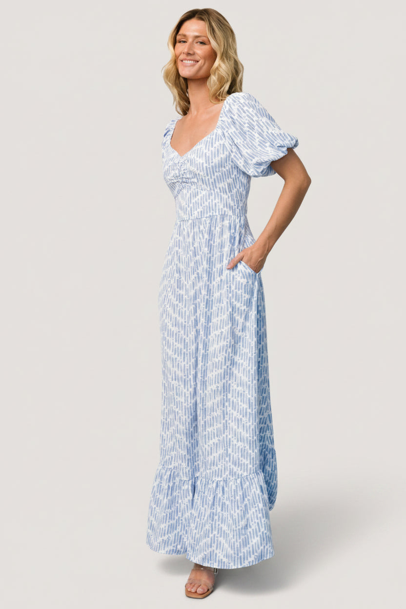 Durban Maxi Dress | Baltic Born Dusty Blue Print