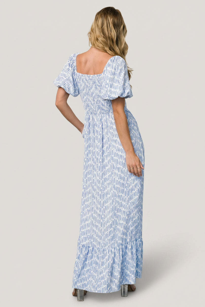 Durban Maxi Dress | Baltic Born Dusty Blue Print