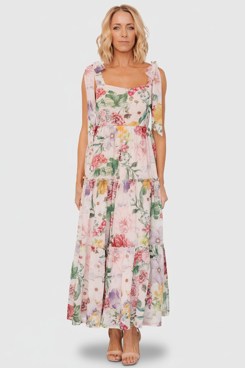 Anita Maxi Dress | Baltic Born Blush Multi Floral