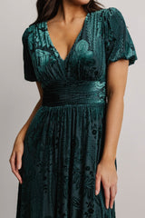 Leslie Velvet Maxi Dress | Baltic Born Emerald