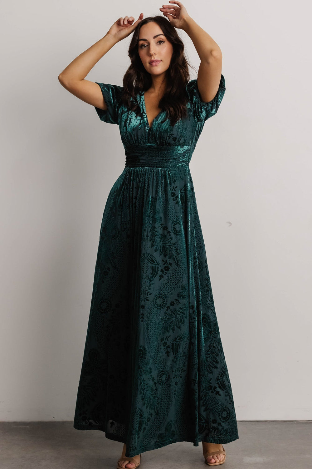 Leslie Velvet Maxi Dress | Baltic Born Emerald