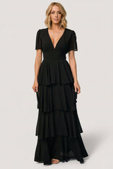 Montaigne Ruffle Maxi Dress | Baltic Born Black