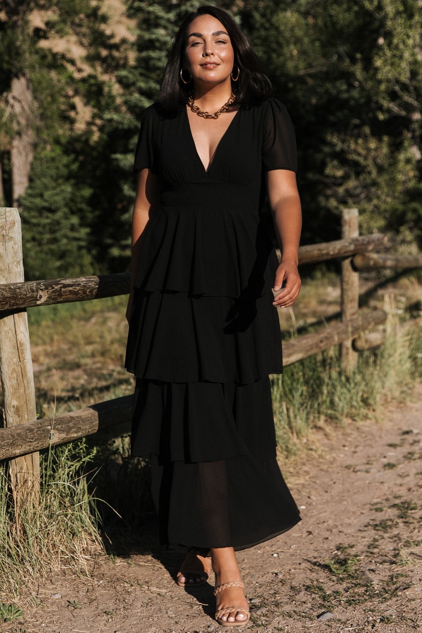 Montaigne Ruffle Maxi Dress | Baltic Born Black