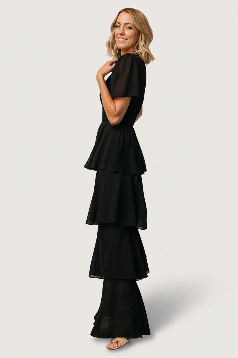 Montaigne Ruffle Maxi Dress | Baltic Born Black