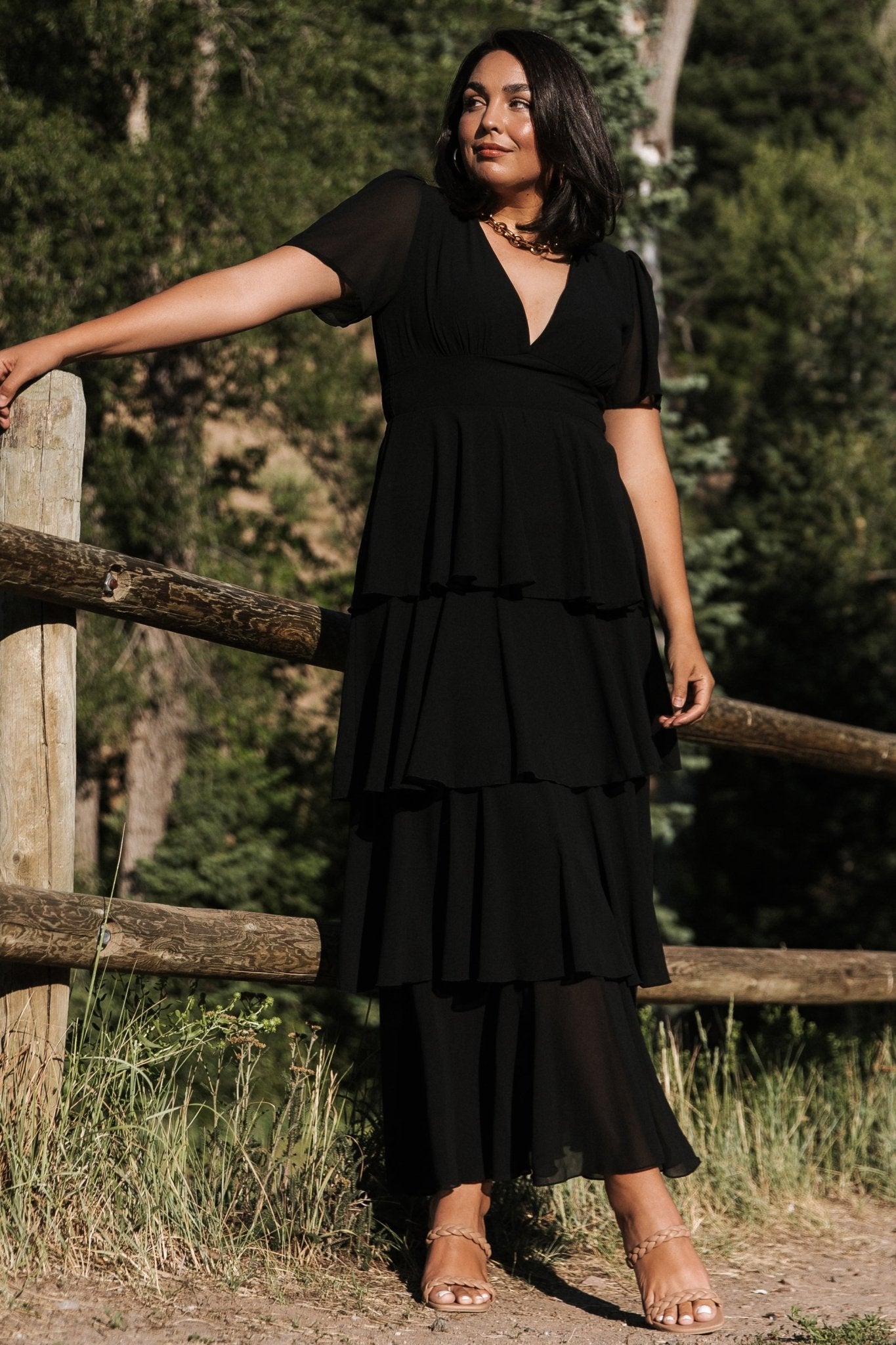 Montaigne Ruffle Maxi Dress | Baltic Born Black