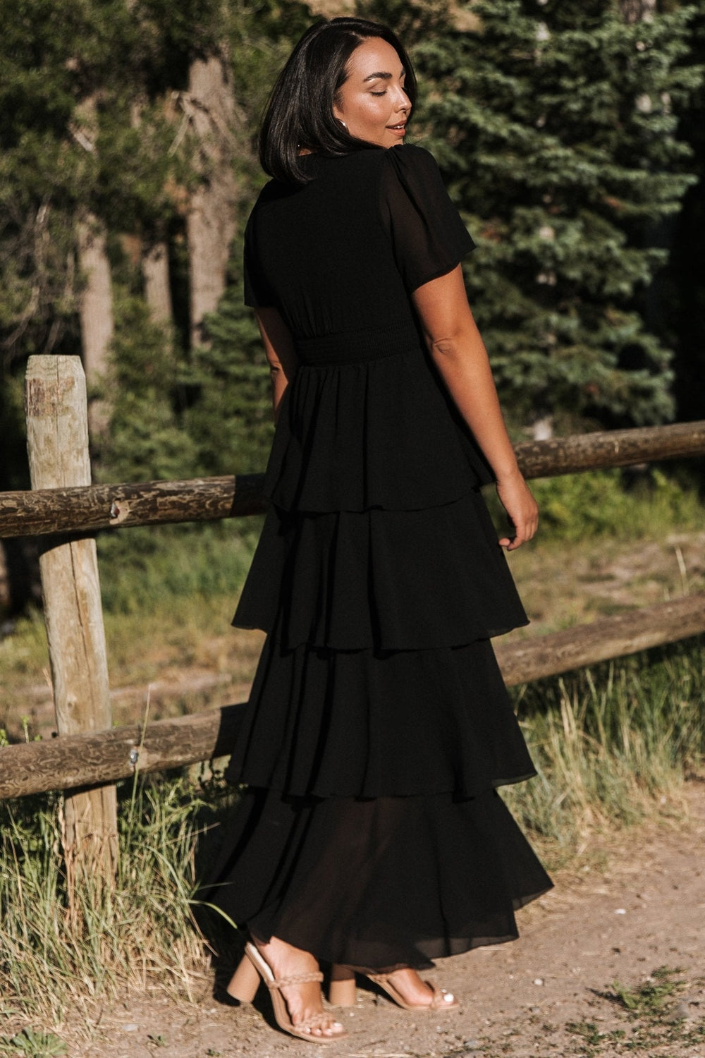 Montaigne Ruffle Maxi Dress | Baltic Born Black