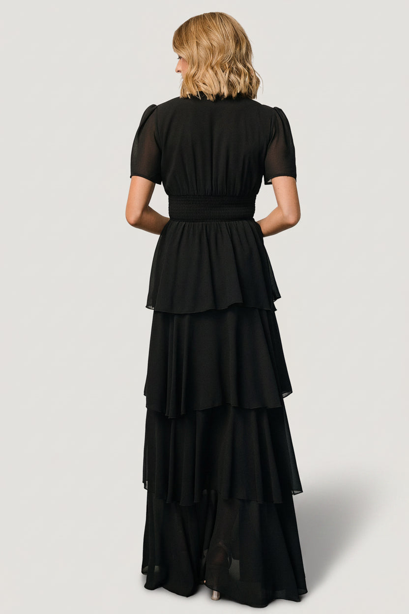 Montaigne Ruffle Maxi Dress | Baltic Born Black