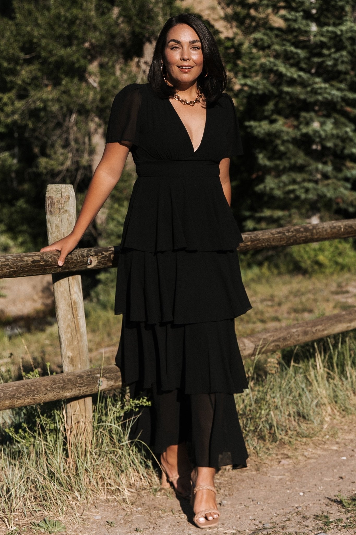 Montaigne Ruffle Maxi Dress | Baltic Born Black