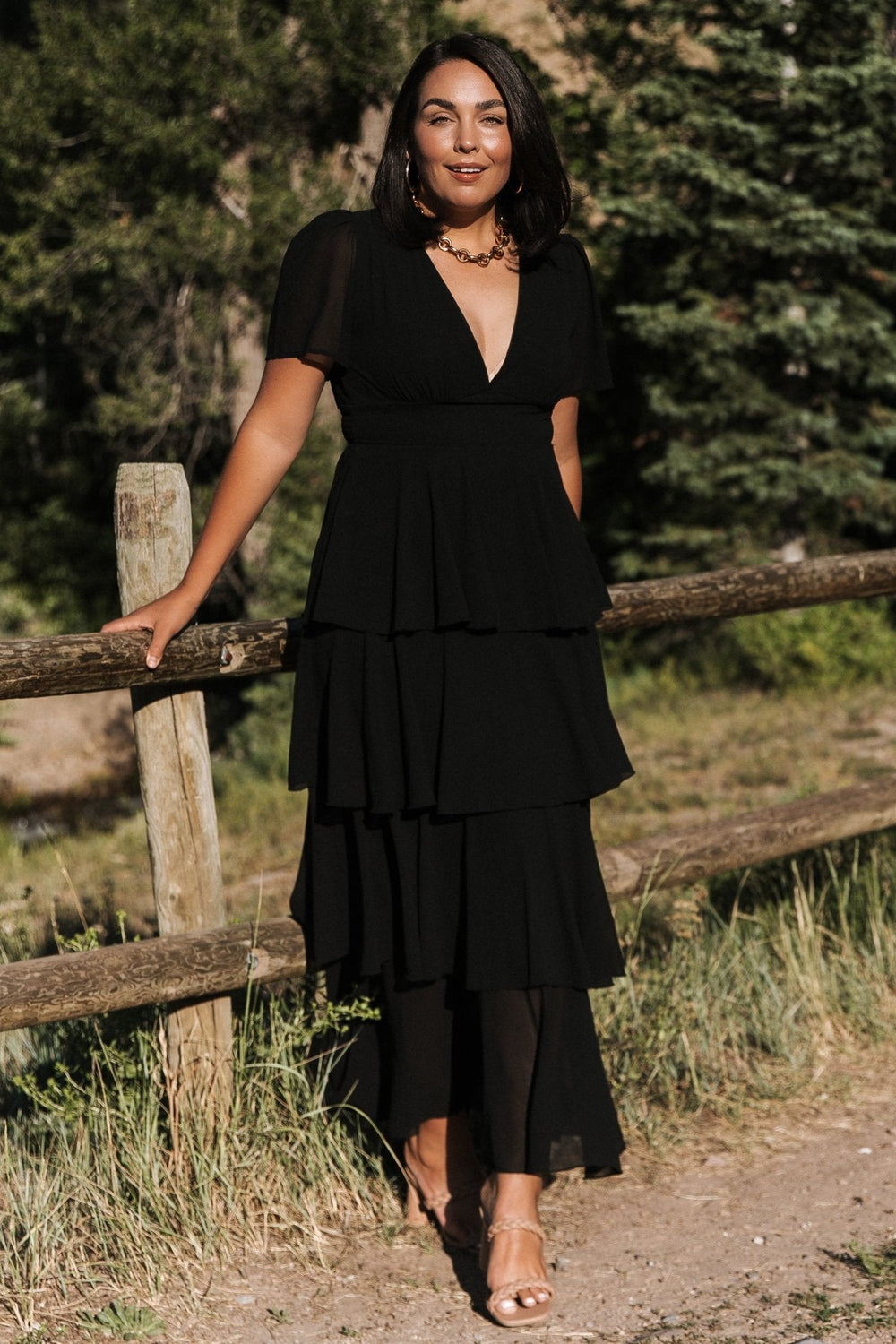 Montaigne Ruffle Maxi Dress | Baltic Born Black