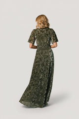 Veronica Velvet Maxi Dress | Baltic Born Dark Sage