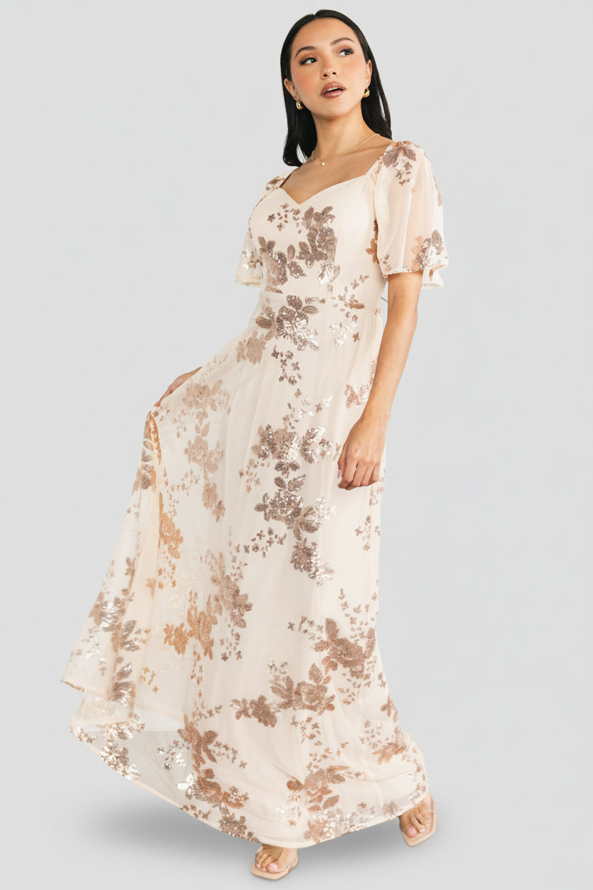 Karina Sequin Maxi Dress | Baltic Born Champagne