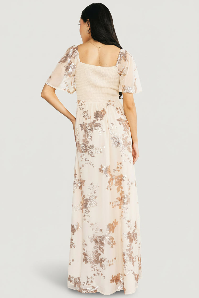 Karina Sequin Maxi Dress | Baltic Born Champagne