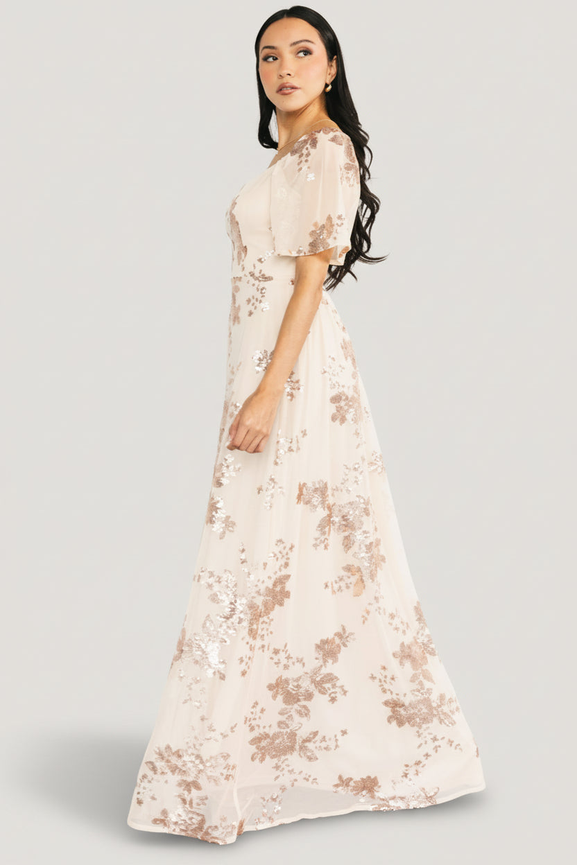 Karina Sequin Maxi Dress | Baltic Born Champagne