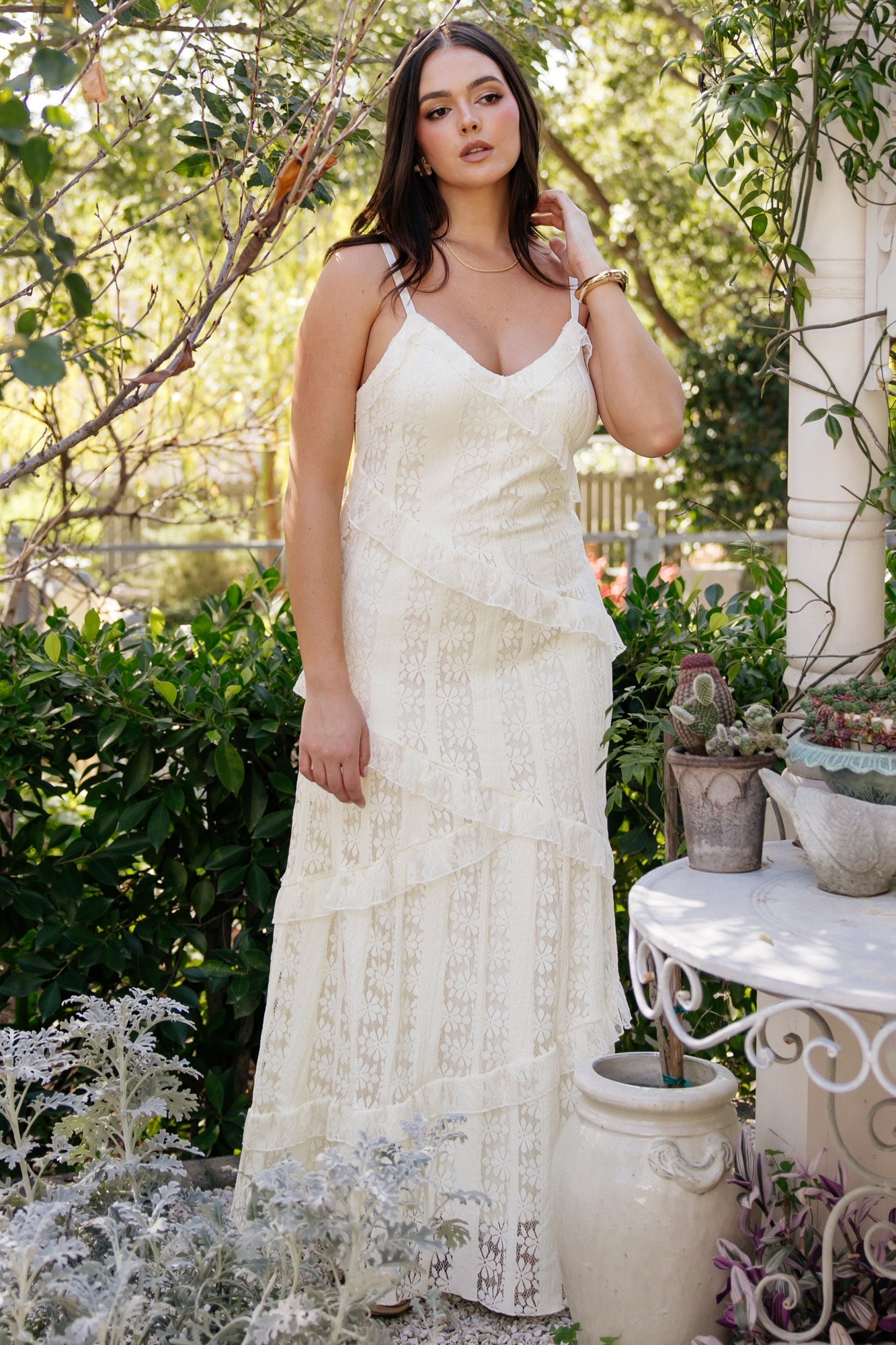Annabelle Lace Maxi Dress | Baltic Born Cream