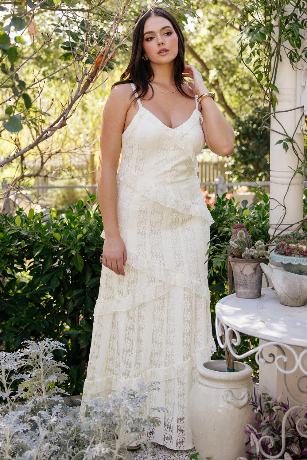 Annabelle Lace Maxi Dress | Baltic Born Cream