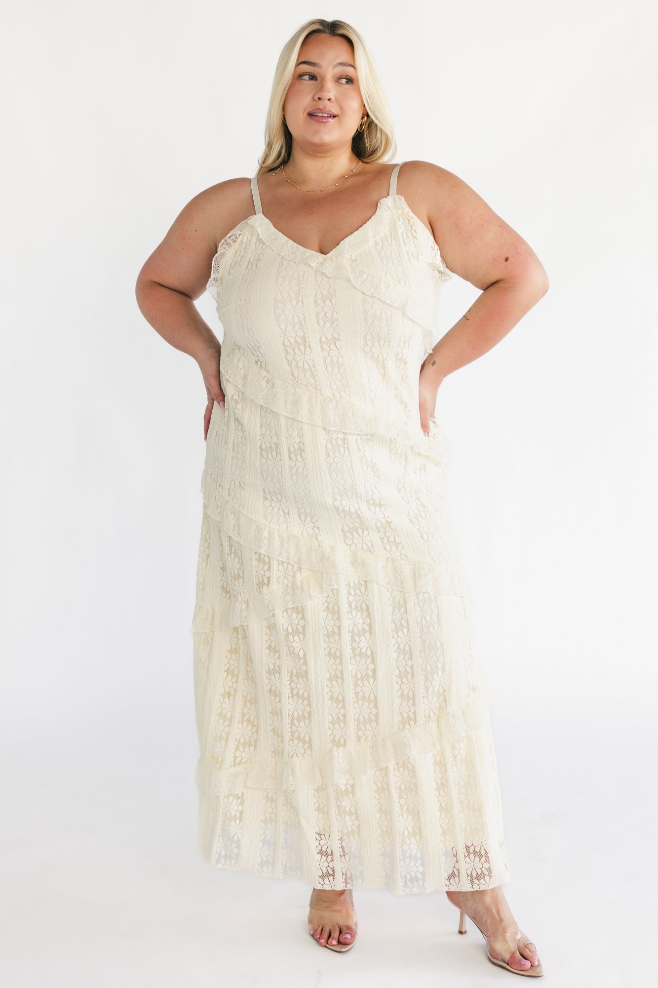 Annabelle Lace Maxi Dress | Baltic Born Cream