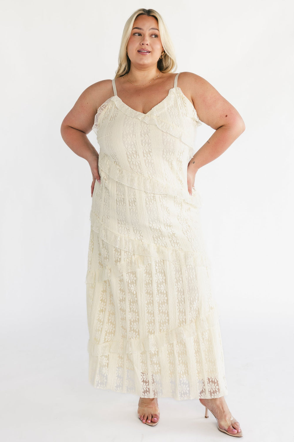 Annabelle Lace Maxi Dress | Baltic Born Cream