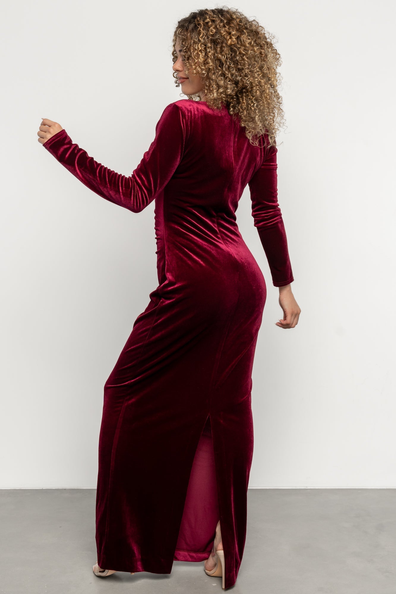 Kourtney Velvet Maxi Dress | Baltic Born Wine