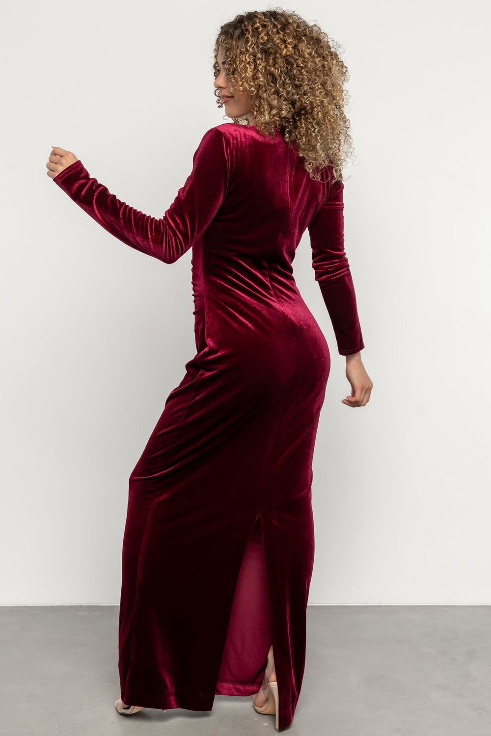 Kourtney Velvet Maxi Dress | Baltic Born Wine