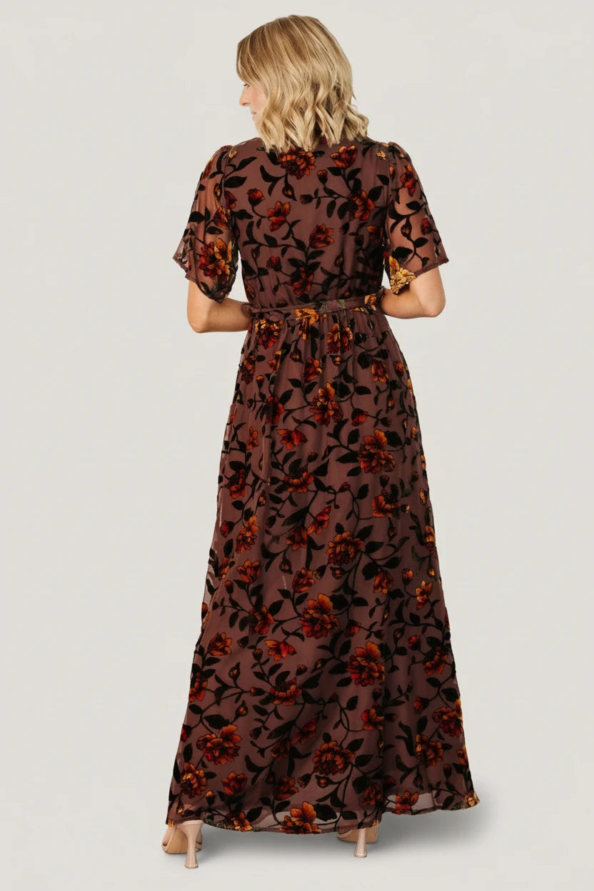 Uma Velvet Maxi Dress | Baltic Born Clove + Amber Floral