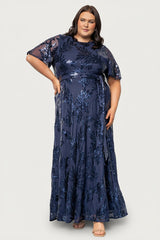 Muse Sequin Maxi Dress | Baltic Born Navy