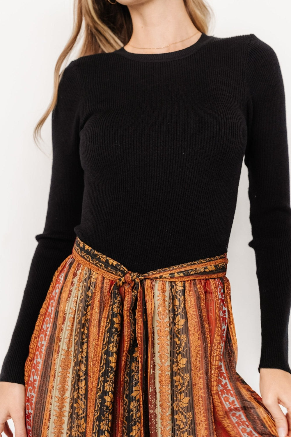 Emryn Sweater Dress | Baltic Born Black + Multi Print