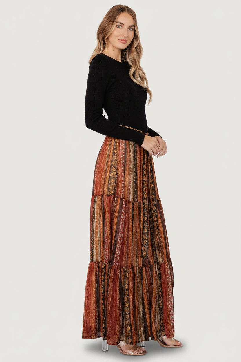 Emryn Sweater Dress | Baltic Born Black + Multi Print