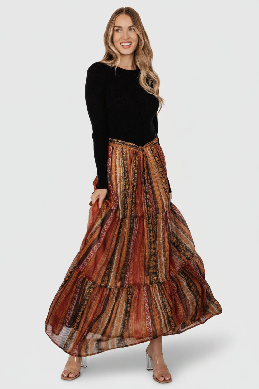 Emryn Sweater Dress | Baltic Born Black + Multi Print