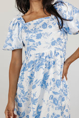 Graceland Maxi Dress | Baltic Born White + Blue Floral