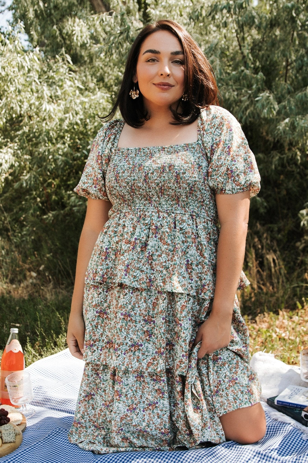 Felicia Tiered Maxi Dress | Baltic Born Green Multi