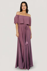 Victoria Off Shoulder Maxi Dress | Baltic Born Vintage Plum