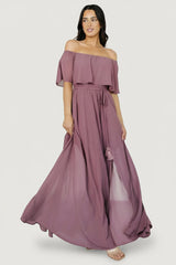 Victoria Off Shoulder Maxi Dress | Baltic Born Vintage Plum
