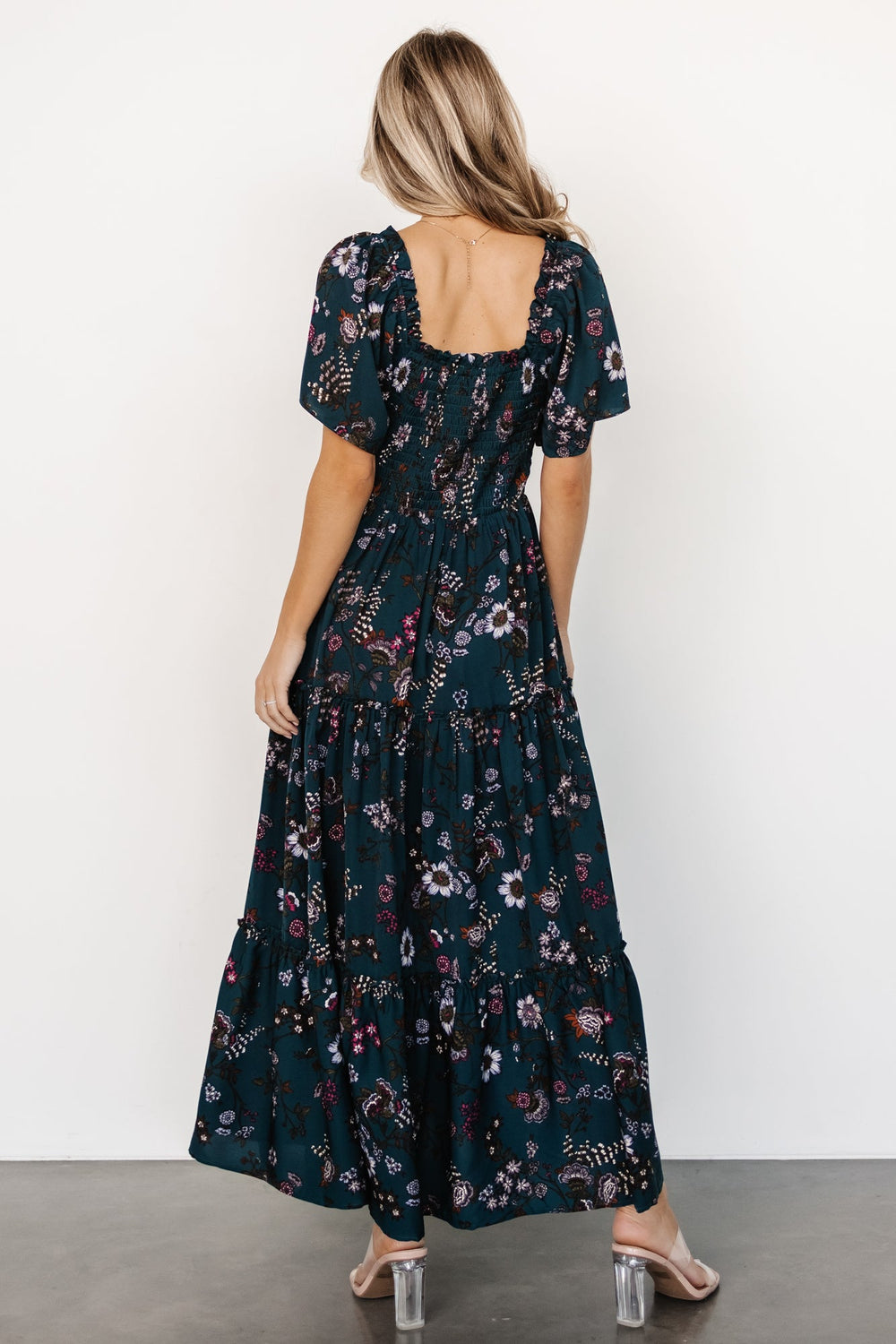 Southampton Smocked Maxi Dress | Baltic Born Jade Blossom
