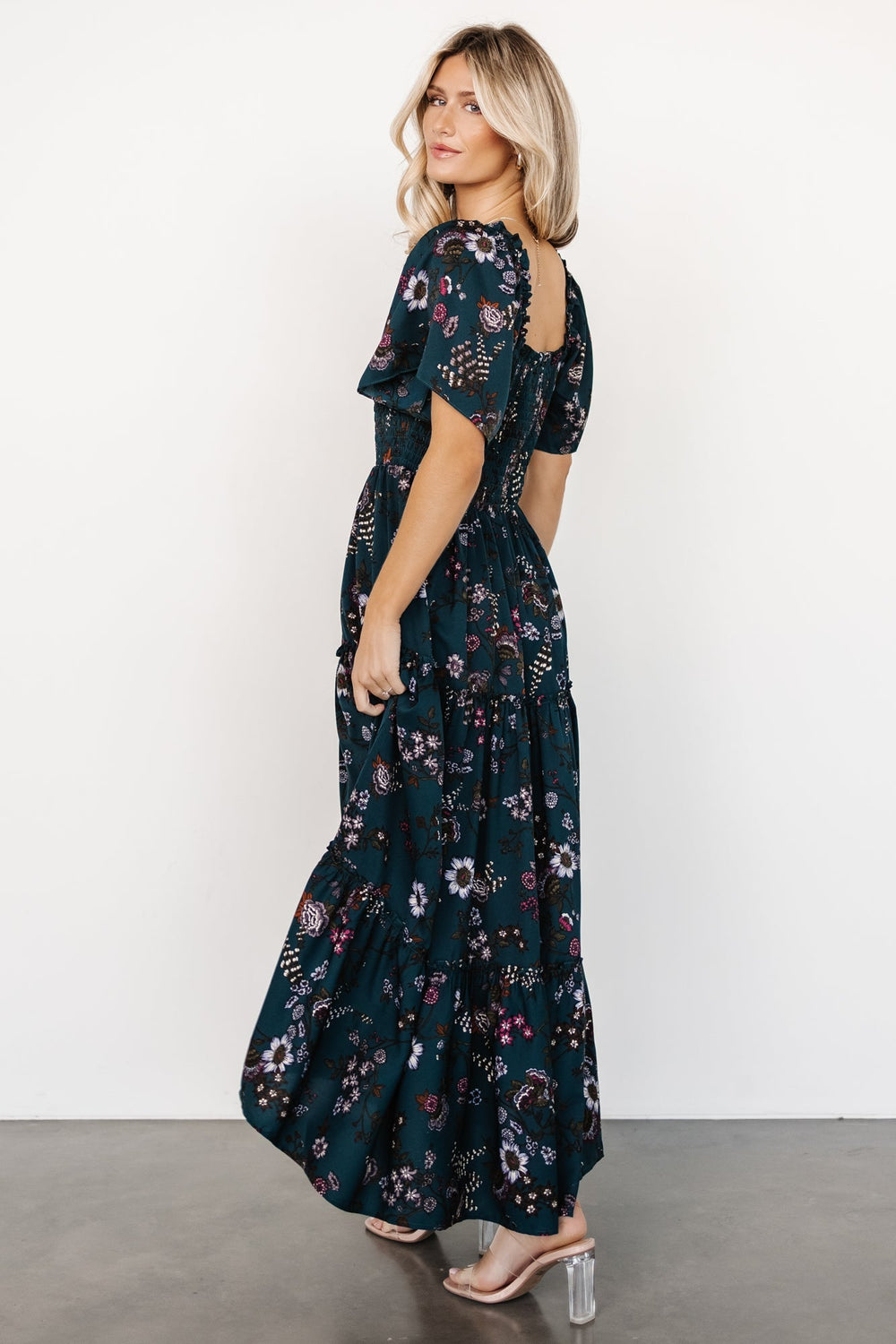 Southampton Smocked Maxi Dress | Baltic Born Jade Blossom