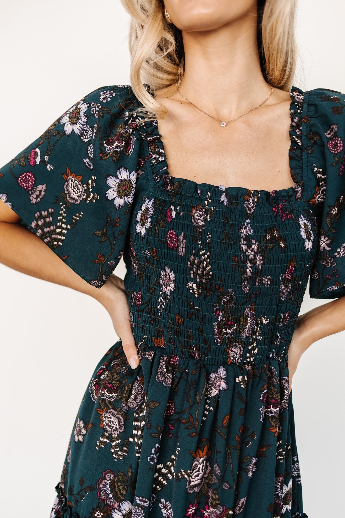 Southampton Smocked Maxi Dress | Baltic Born Jade Blossom