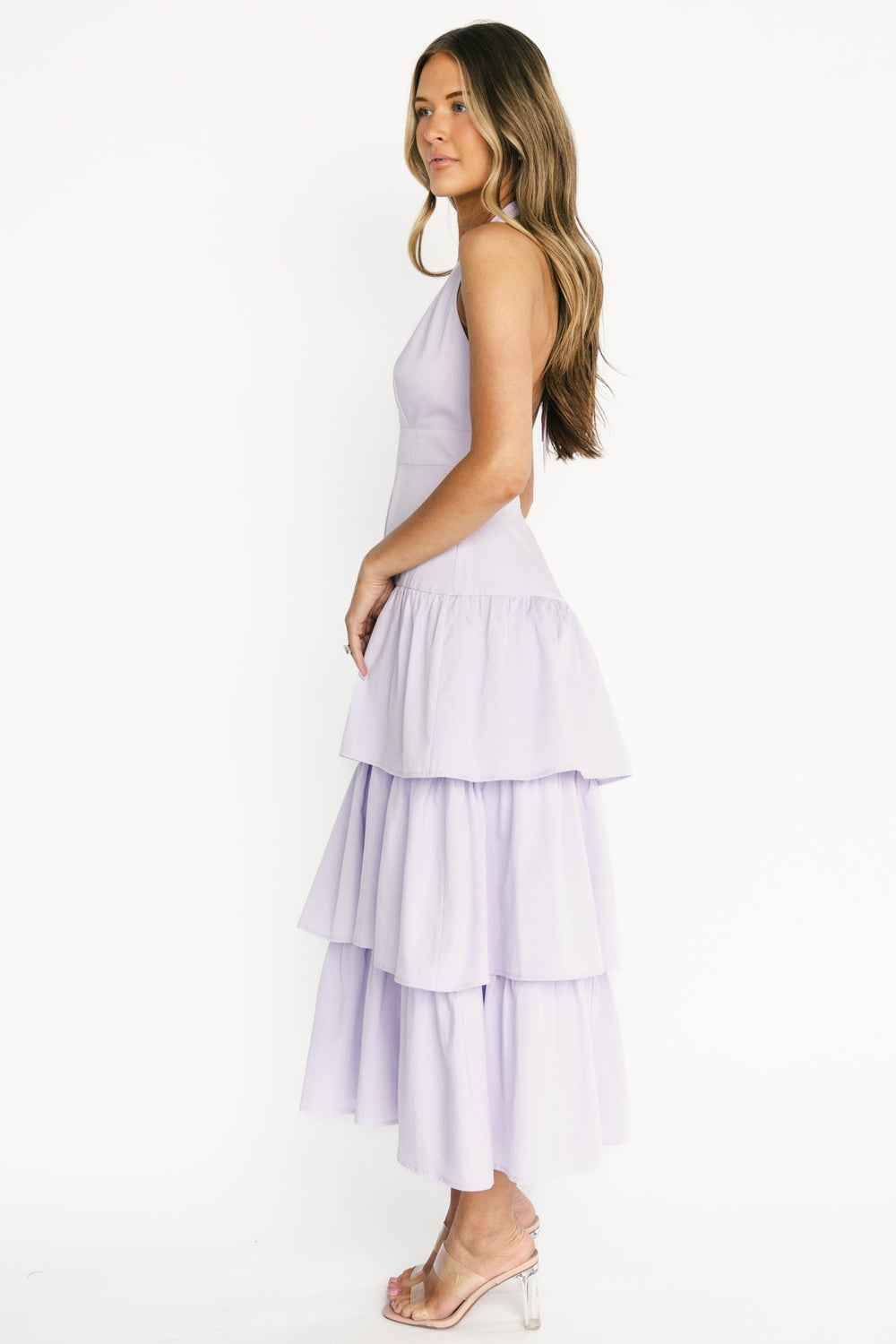 Savannah Tiered Maxi Dress | Baltic Born Light Purple
