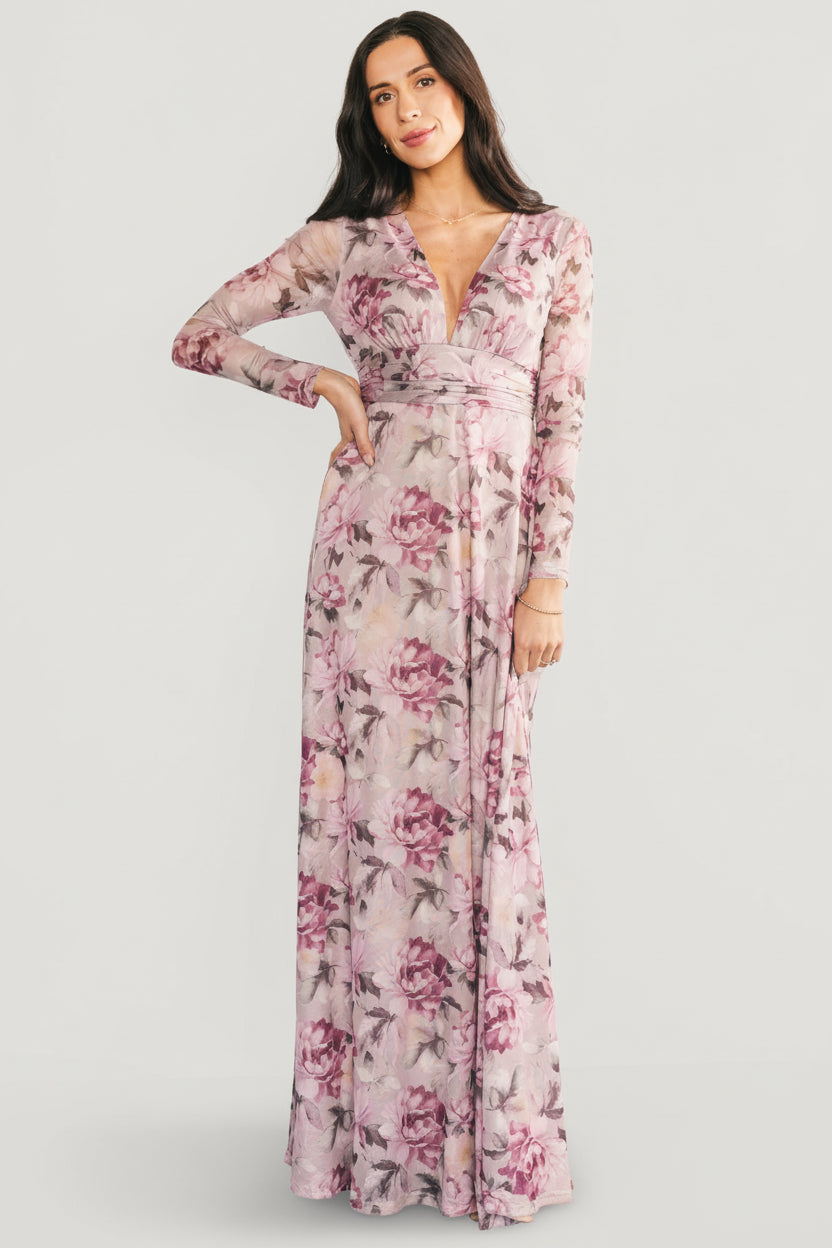 Fable Mesh Maxi Dress | Baltic Born Dusty Blush Mauve