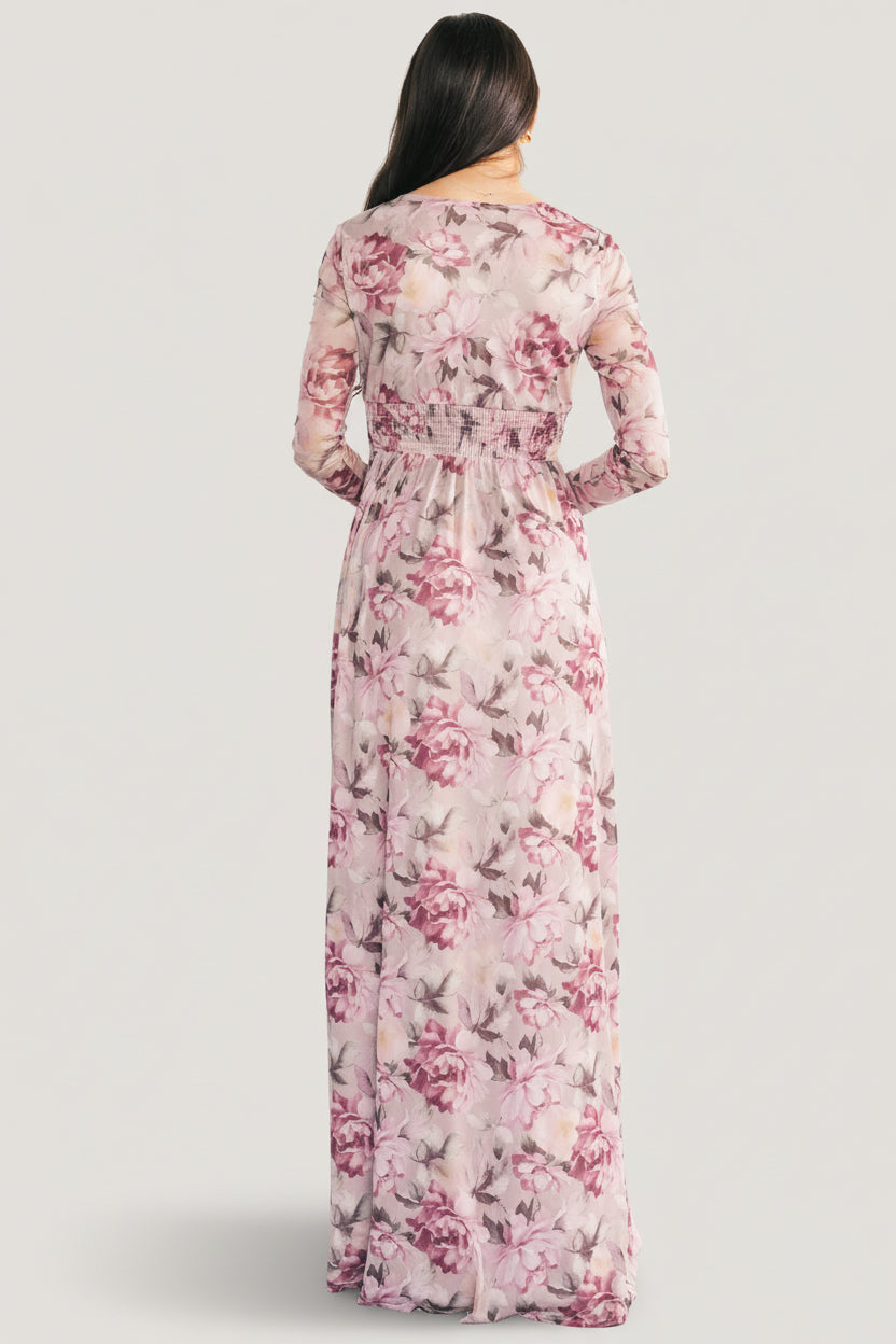 Fable Mesh Maxi Dress | Baltic Born Dusty Blush Mauve