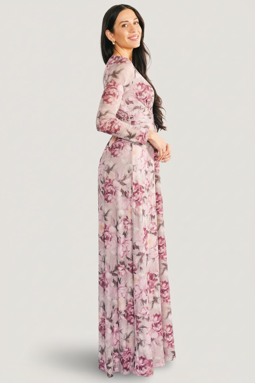 Fable Mesh Maxi Dress | Baltic Born Dusty Blush Mauve