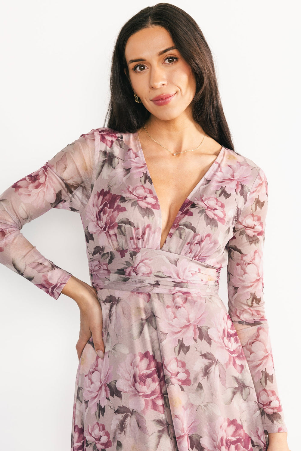 Fable Mesh Maxi Dress | Baltic Born Dusty Blush Mauve