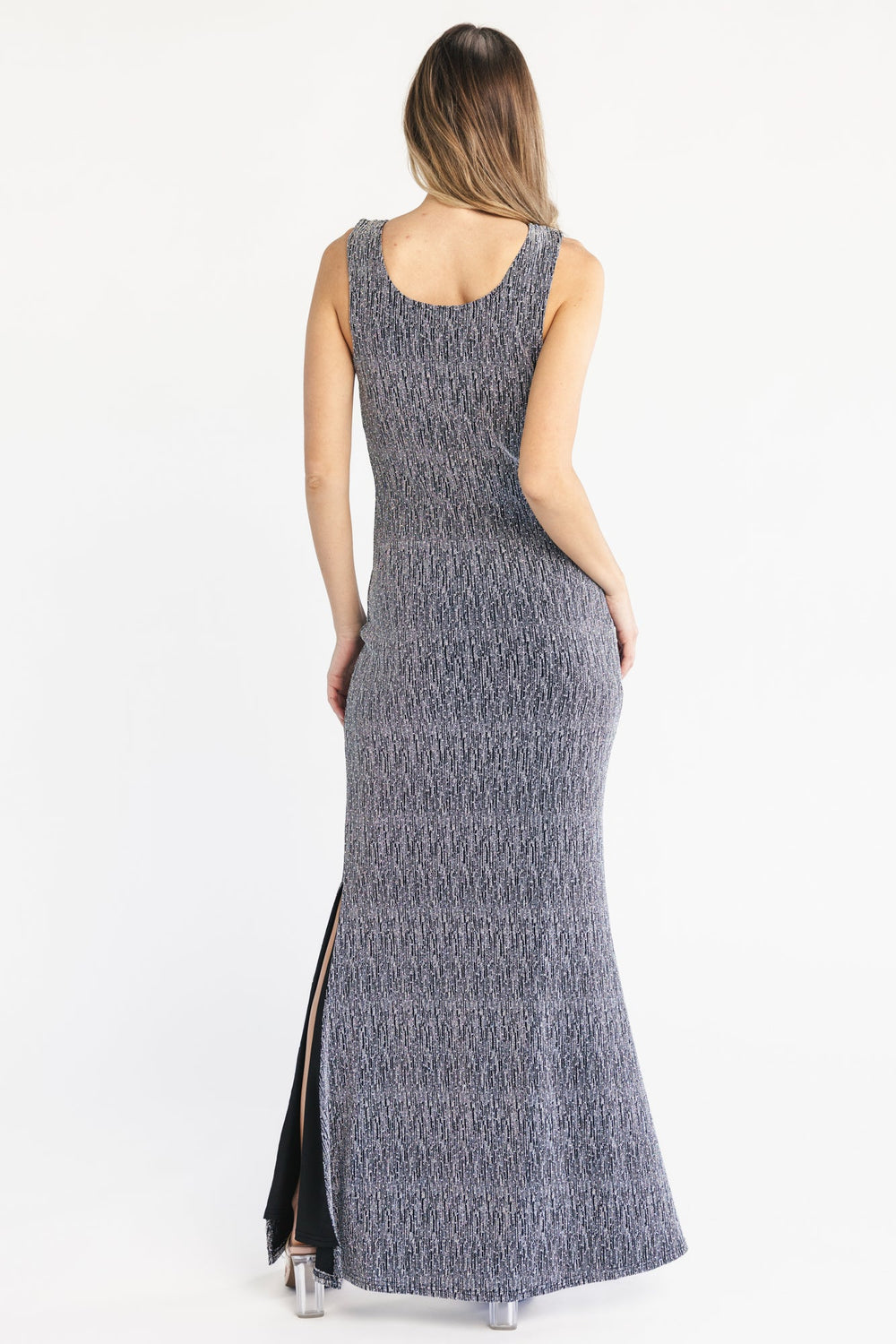 Desi Shimmer Gown | Baltic Born Black + Silver