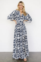 Juna Kimono Maxi Dress | Baltic Born Navy Print