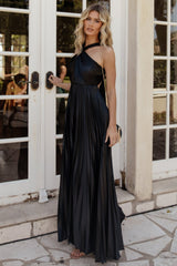 Sandra Pleated Maxi Dress | Baltic Born Black