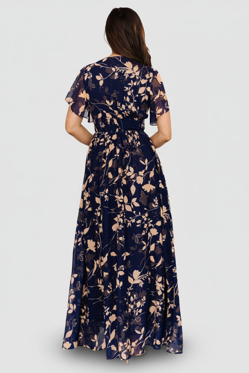 Lynlee Metallic Maxi Dress | Baltic Born Navy