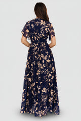 Lynlee Metallic Maxi Dress | Baltic Born Navy