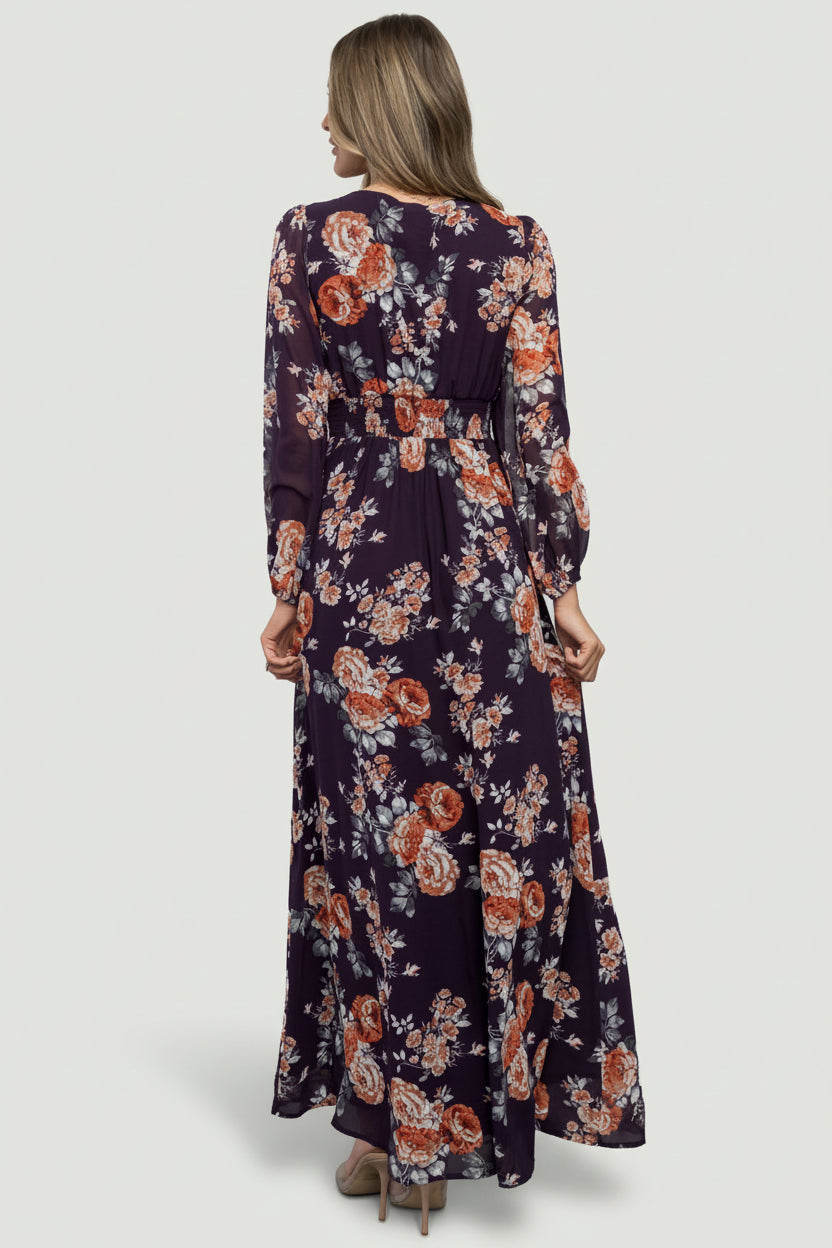 Adira Maxi Dress | Baltic Born Plum Floral