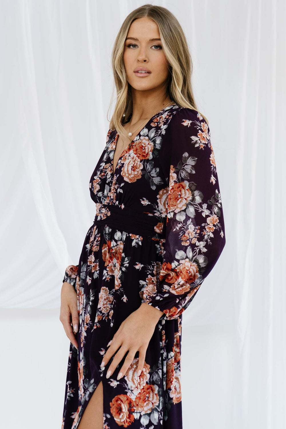 Adira Maxi Dress | Baltic Born Plum Floral
