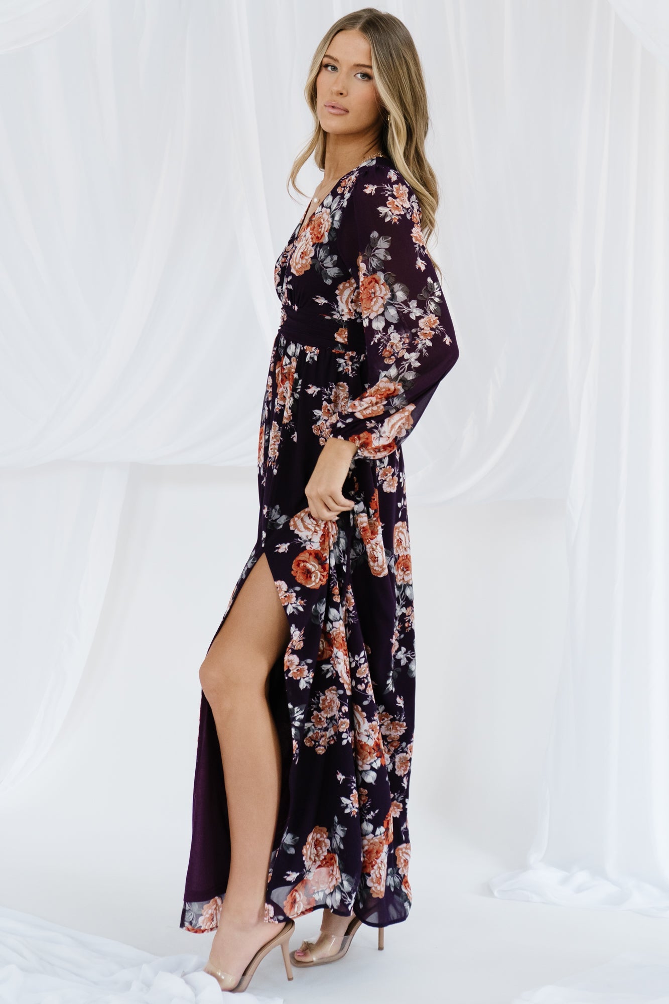 Adira Maxi Dress | Baltic Born Plum Floral